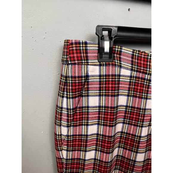 J. Crew Hayden Pants Womens 8T Red Tartan Plaid Cropped Academia Wool Preppy - Picture 10 of 11